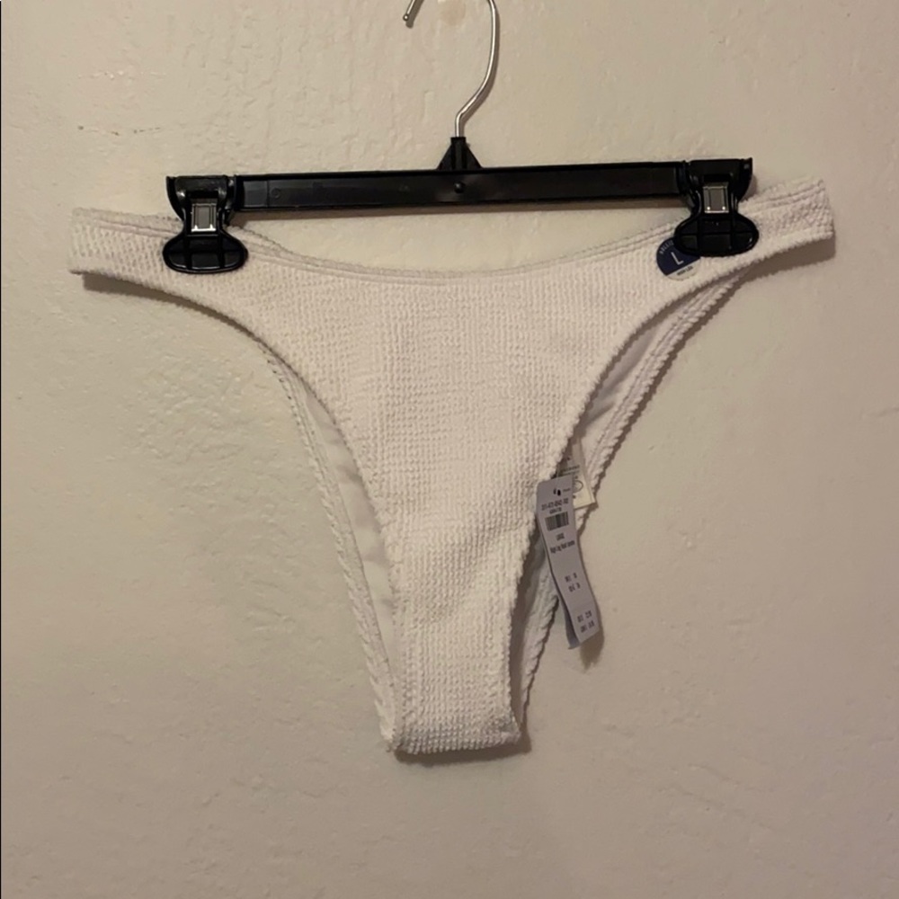 high waisted white bikini bottoms